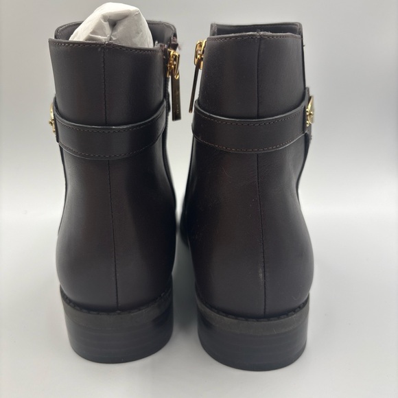 Michael Kors FINLEY Chocolate Brown Flat Bootie Ankle Boots Shoes Flats 7.5 NIB main image 2